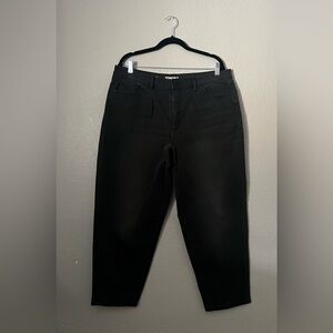 Sonoma Black High Rise Barrel Jeans Size 16 Relaxed Baggy Fit